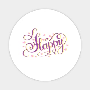 Happy lettering Magnet